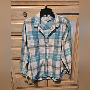 Loft Plaid Button-Up Shirt